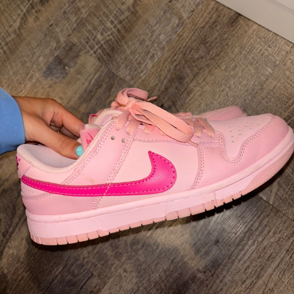 Nike Kids Light Pink and Hot Pink Sneakers